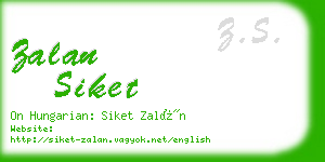 zalan siket business card